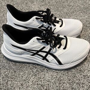 ASICS White and Black Running Shoes